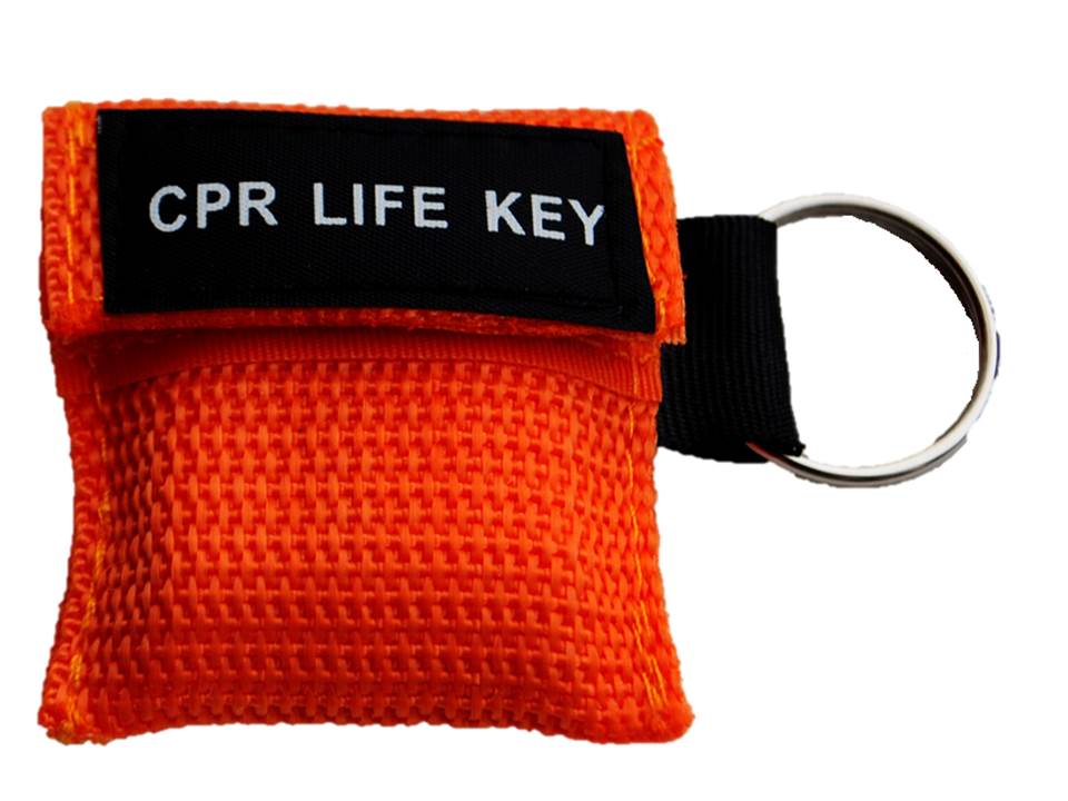 CPR Life Key / Resusitation Face Shield in Key Ring Pouch Ambulance 999